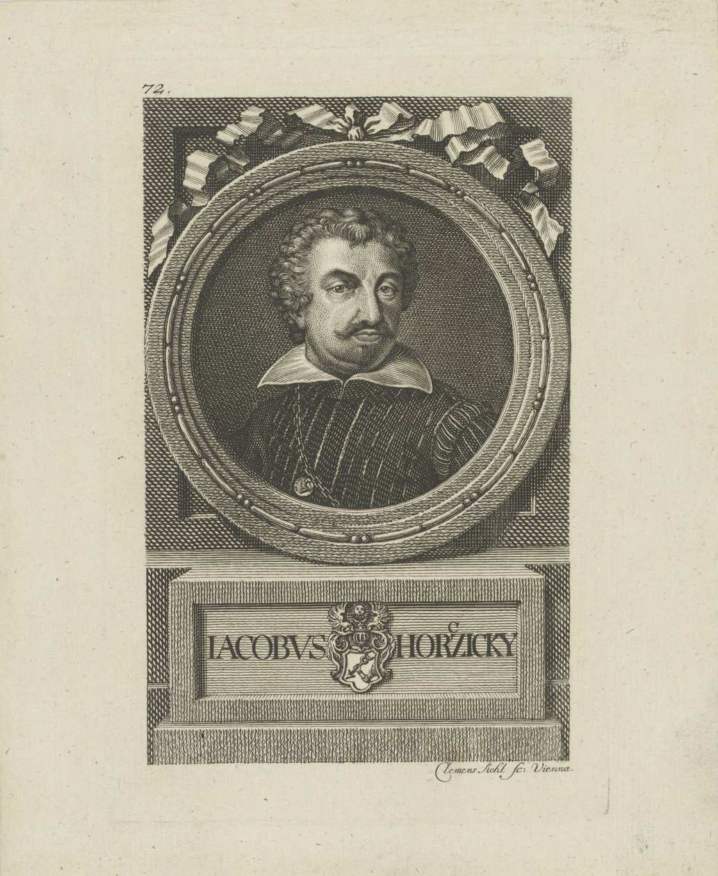 Portræt af Jakub Horcicky z Tepence 1575-1622. af Johann Balzer
