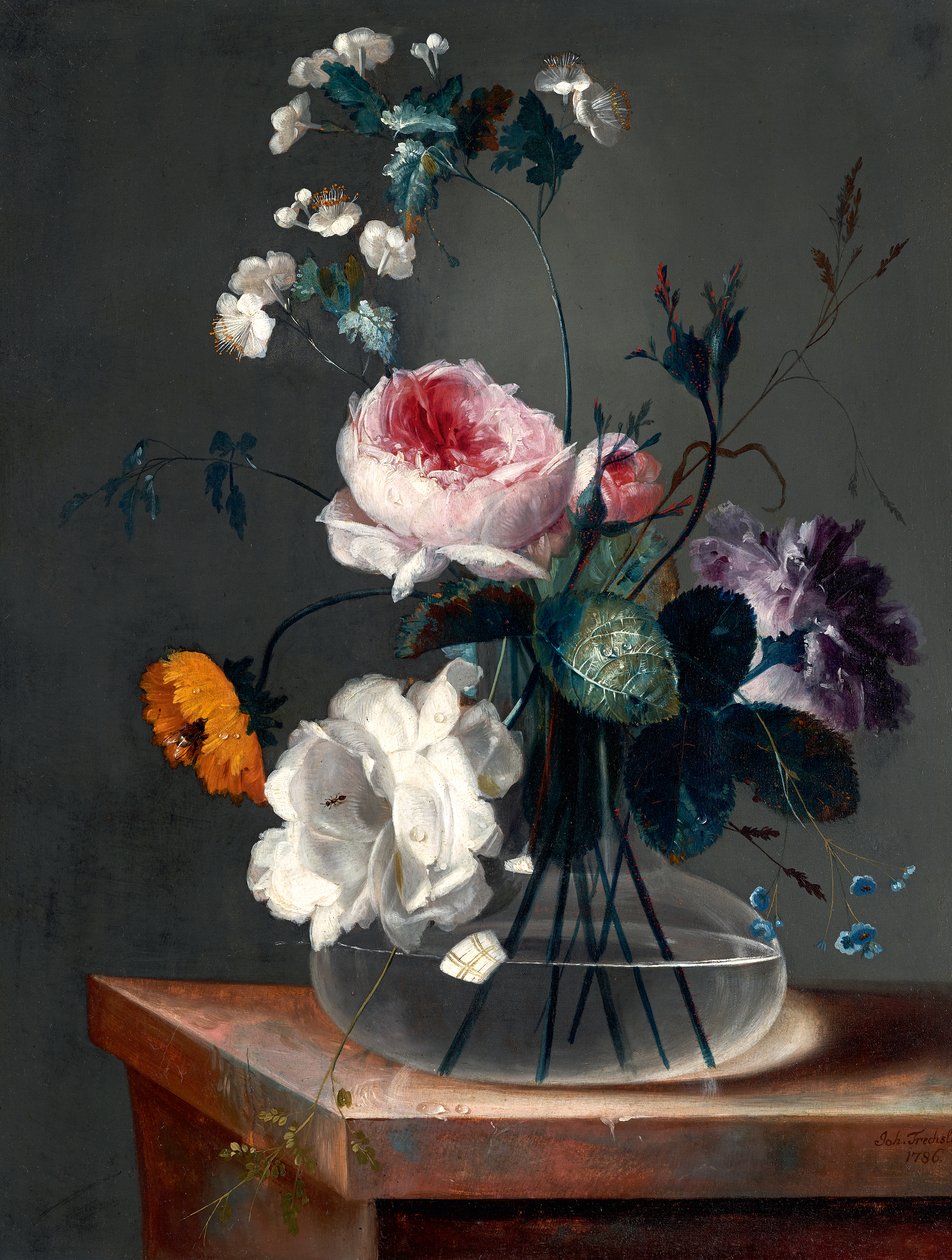 blomsterstilleben af Johann Baptist Drechsler