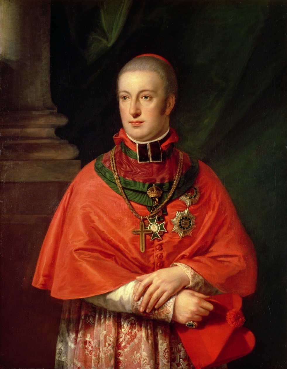 Rudolf af Habsburg, ærkehertug af Østrig (1788-1831), yngste søn af Leopold II (1747-93), i kardinalskjole af Johann Baptist Edler von Lampi