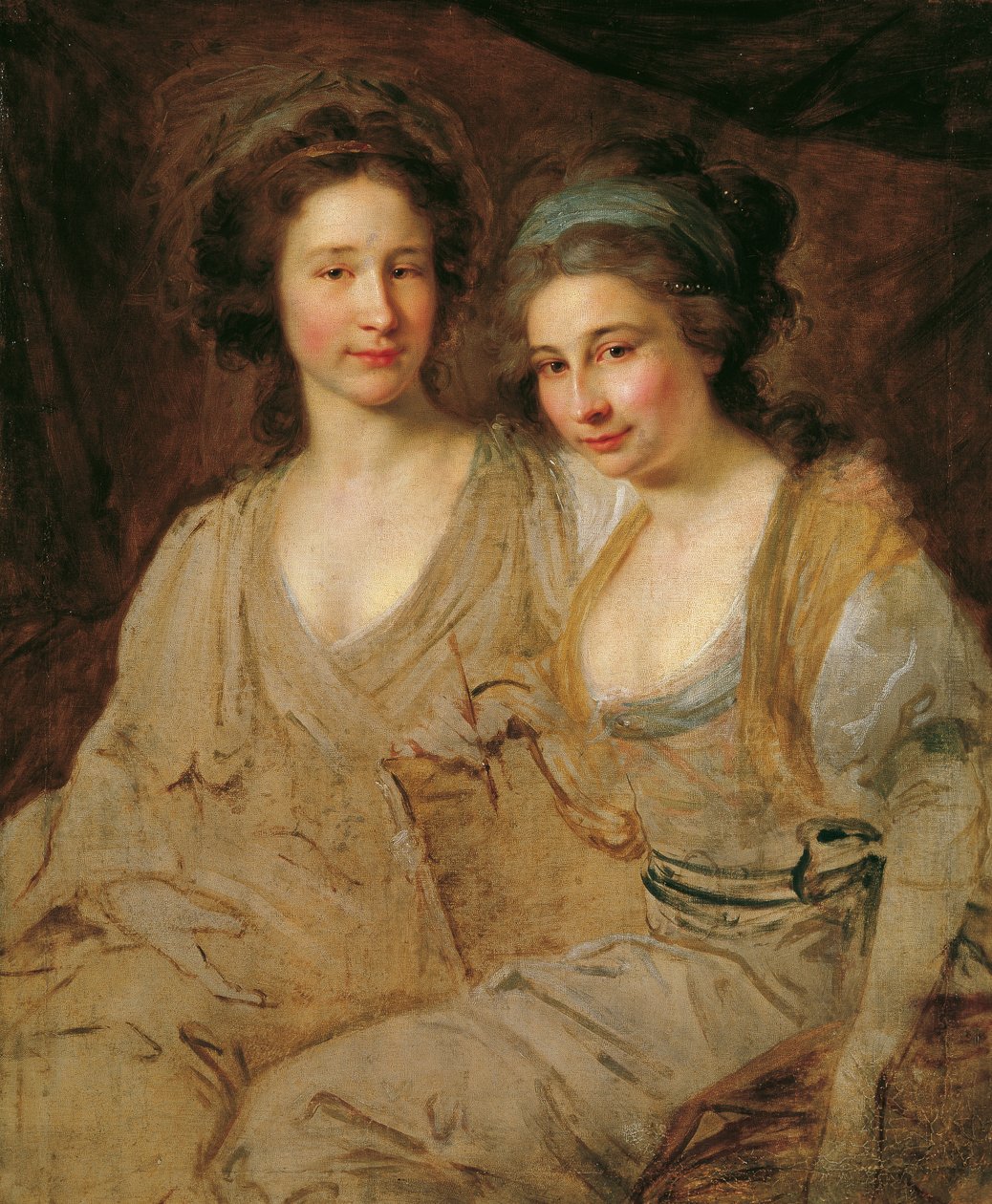 Grevinderne Caroline og Zoë Thomatis af Johann Baptist Lampi d. Ä.