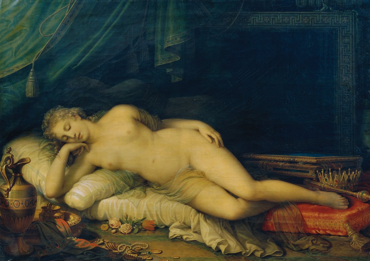 Venus sover på en sofa af Johann Baptist Lampi d. J.