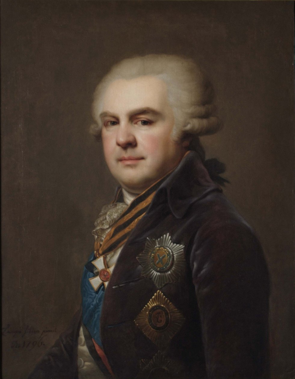 Portræt af grev Alexander Nikolaevich Samoilov 1744-1814, 1796 af Johann Baptist Lampi the Younger
