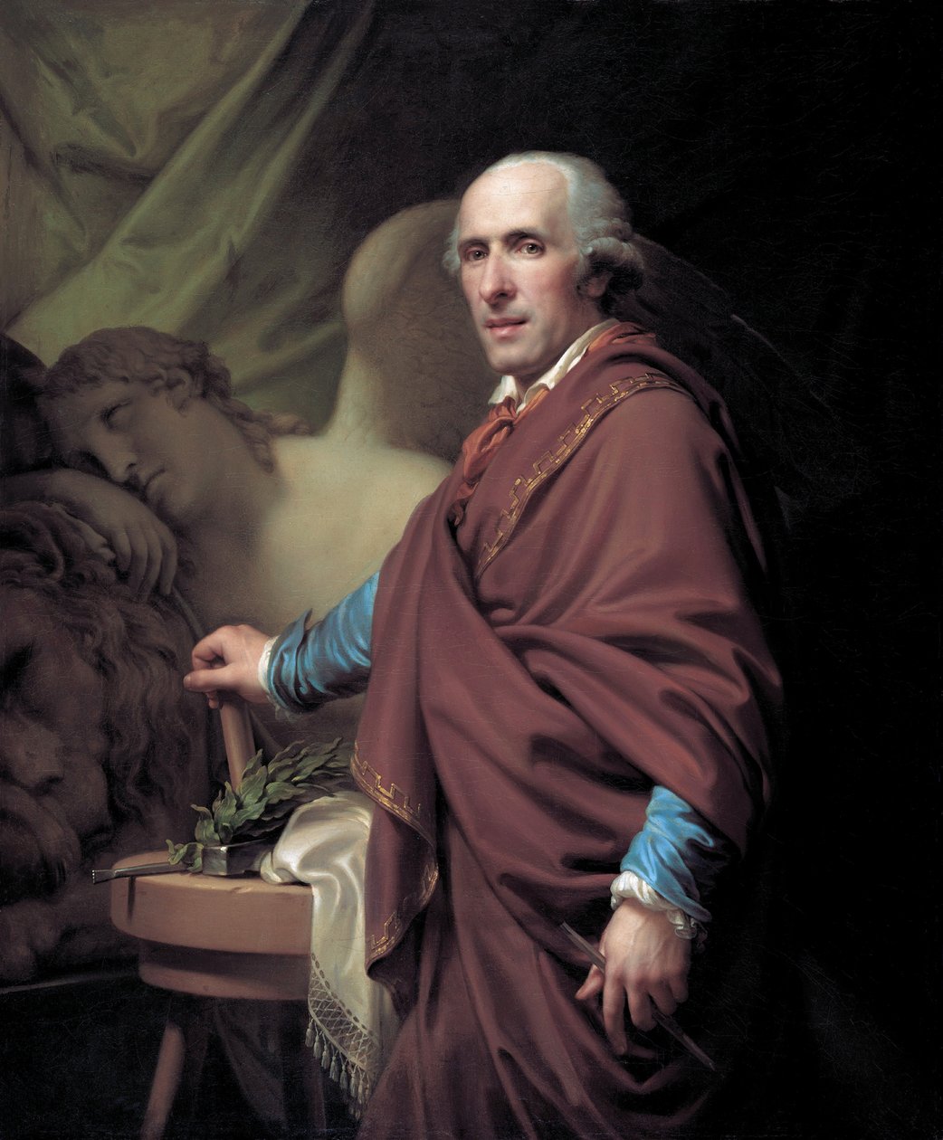 Portræt af billedhuggeren Antonio Canova 1757-1822, 1806. af Johann Baptist Lampi the Younger