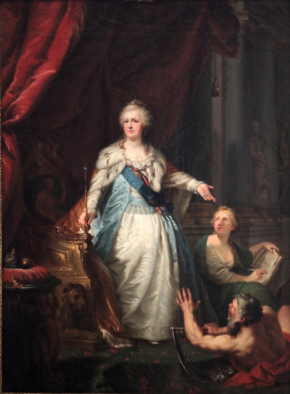 Allegorisk portræt af Katarina II af Johann Baptist von Lampi the Elder