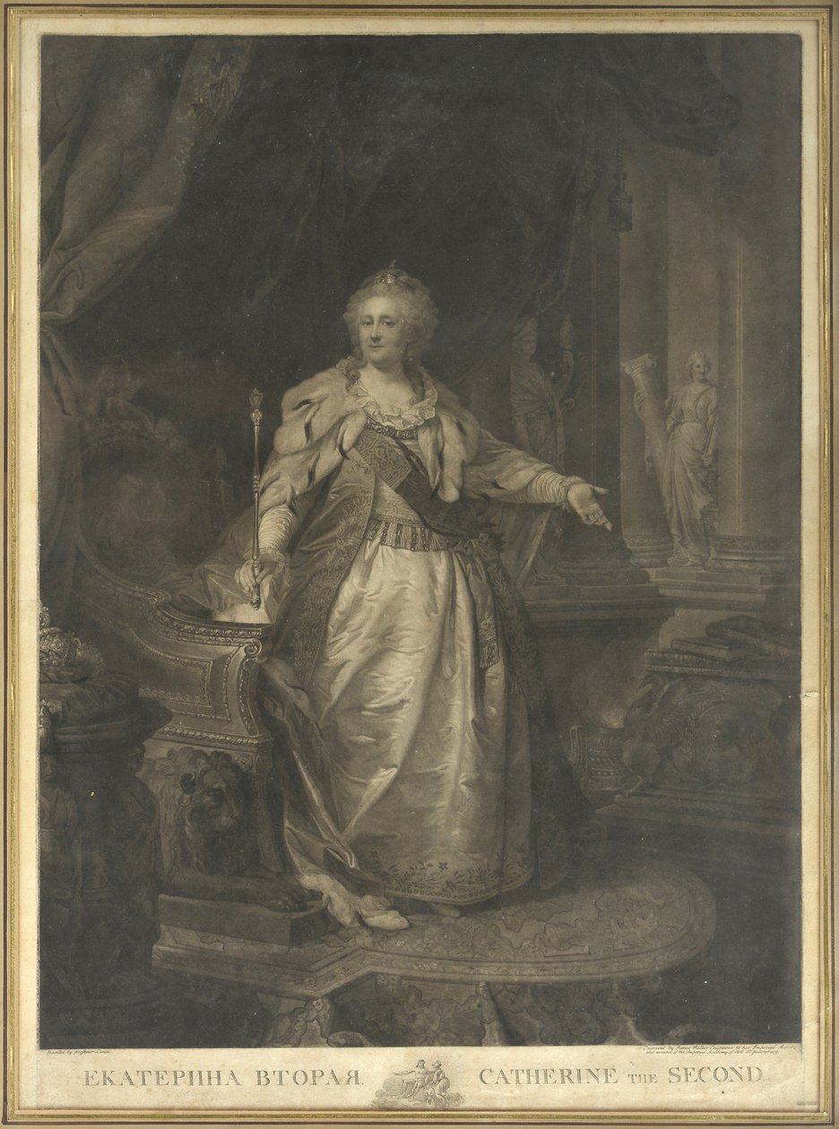 Katarina II af Rusland (1729-1796) af Johann Baptist von Lampi the Elder