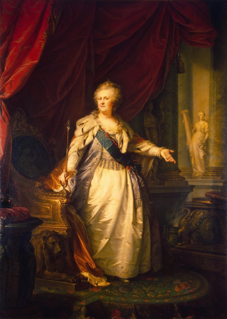 Portræt af kejserinde Katharina II. af Johann Baptist von Lampi the Elder