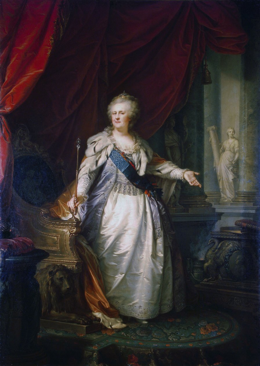 Portræt af kejserinde Katharina II. af Johann Baptist von Lampi the Elder