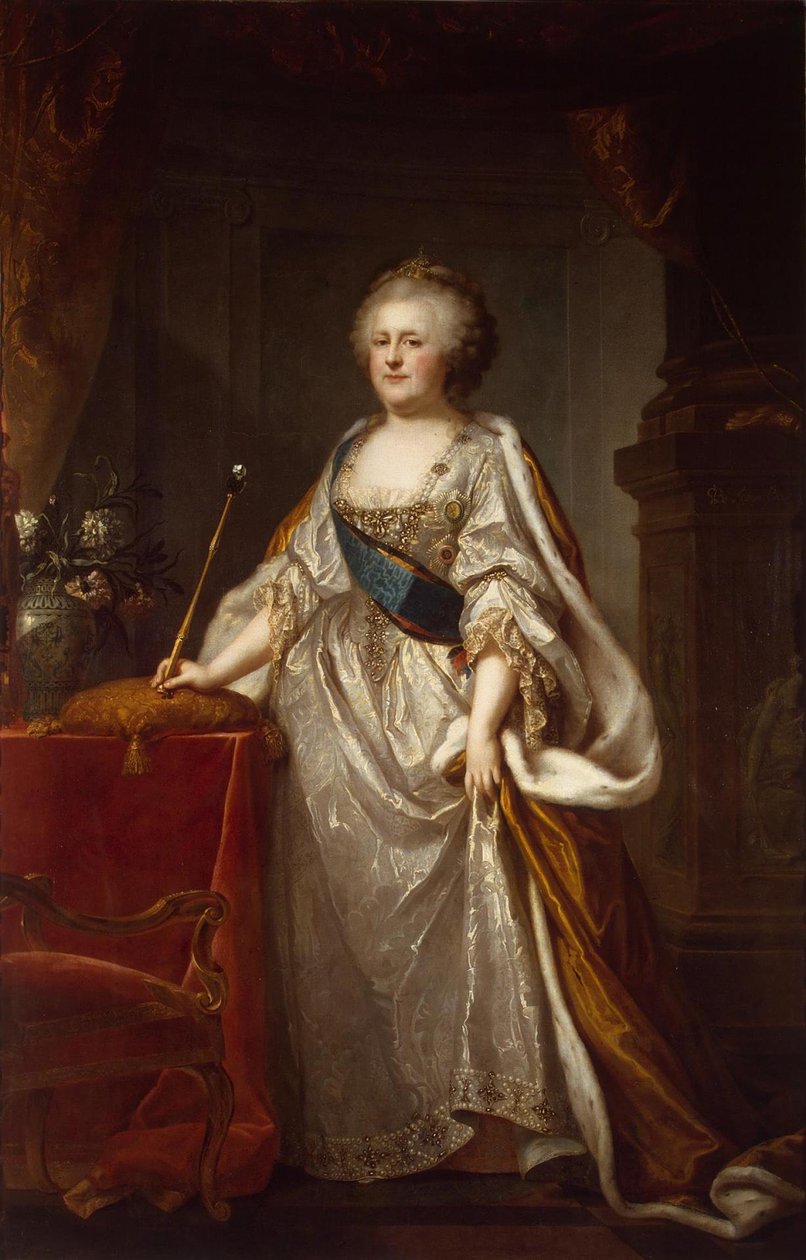 Portræt af kejserinde Catherine II 1729-1796, 1794 af Johann Baptist von Lampi the Elder