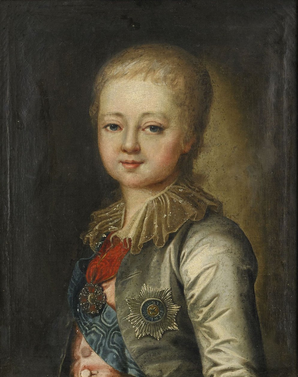 Portræt af storhertug Alexander Pavlovich Alexander I som barn af Johann Baptist von Lampi the Elder