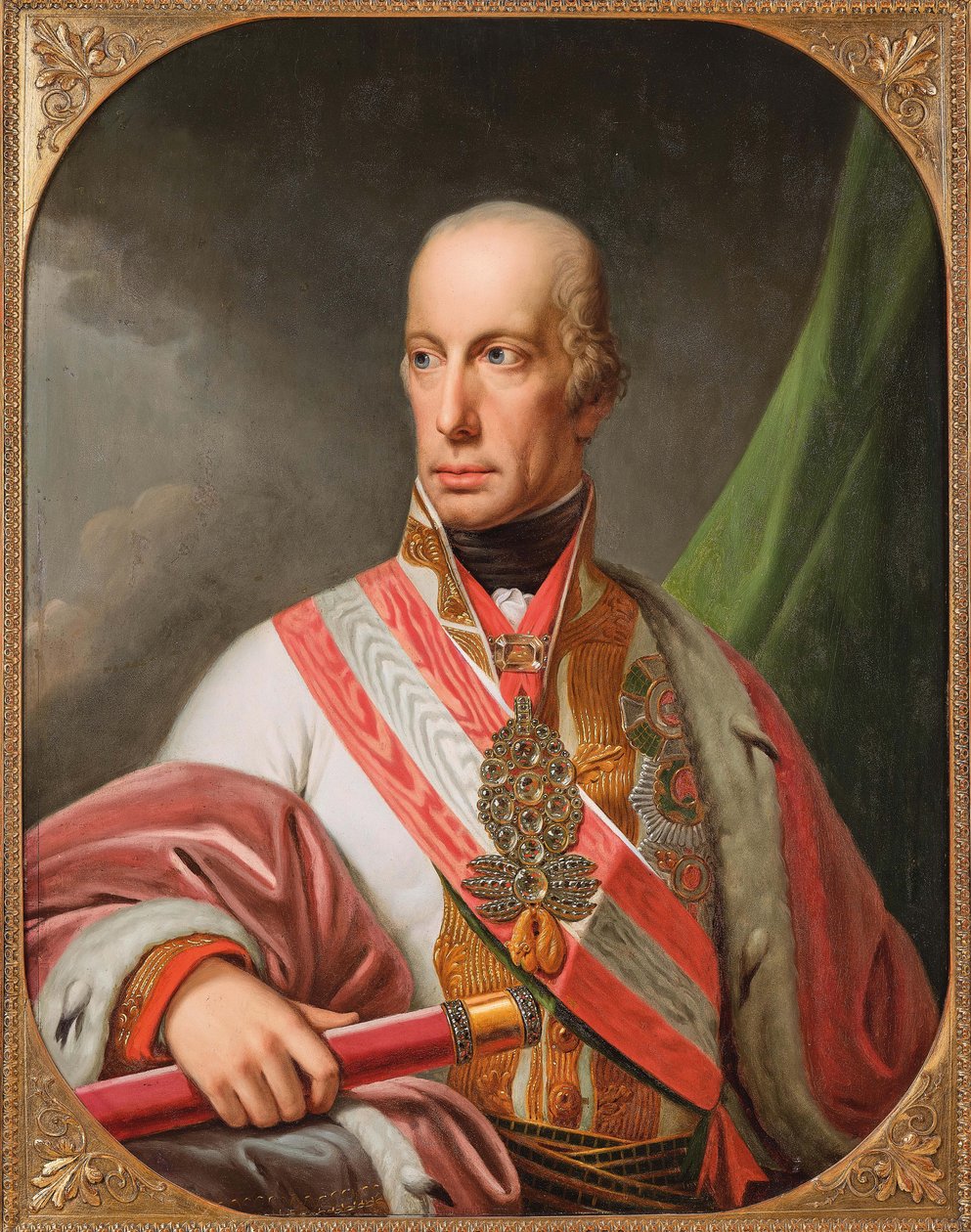 Portræt af den hellige romerske kejser Frans II 1768-1835. af Johann Baptist von Lampi the Elder
