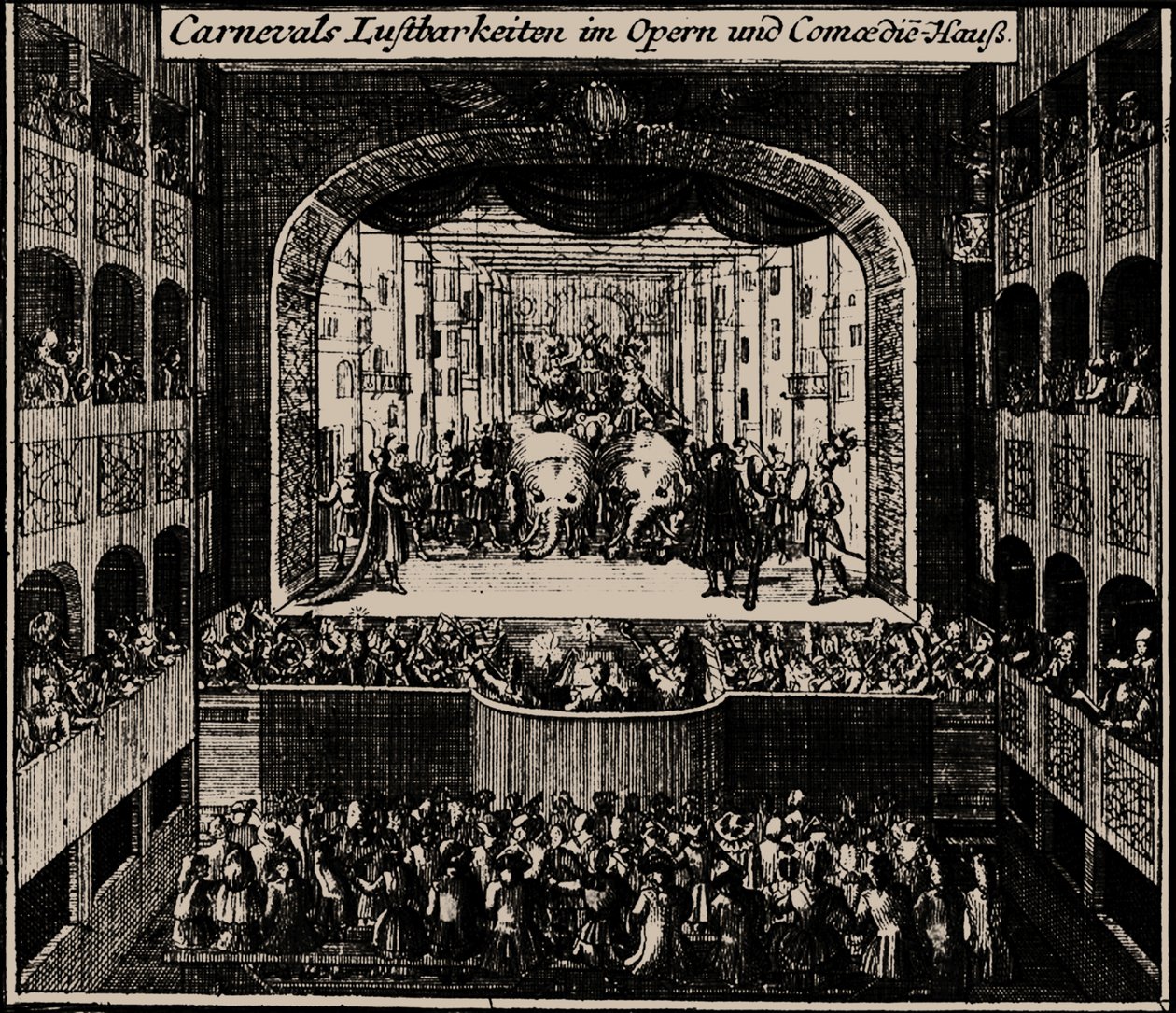 Margrave Theatre i Erlangen, 1721 af Johann Baptista Homann