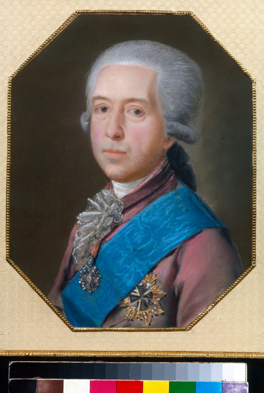 Portræt af grev Mikhail Mikhailovich Golitsyn (1731-1806) - Tegning af Johann Bardou (1745-1788) af Johann Bardou