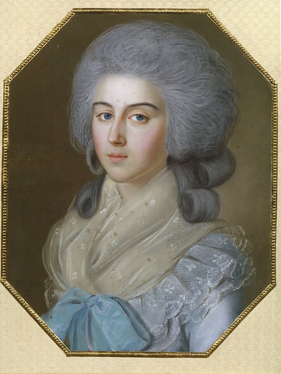 Portræt af grevinde Anna Alexandrovna Golitsyna, baronesse Stroganova 1739-1816, 1786 af Johann Bardou