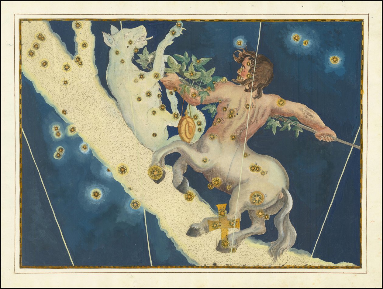 Lupus og Centaurus - Johann Bayer af Johann Bayer
