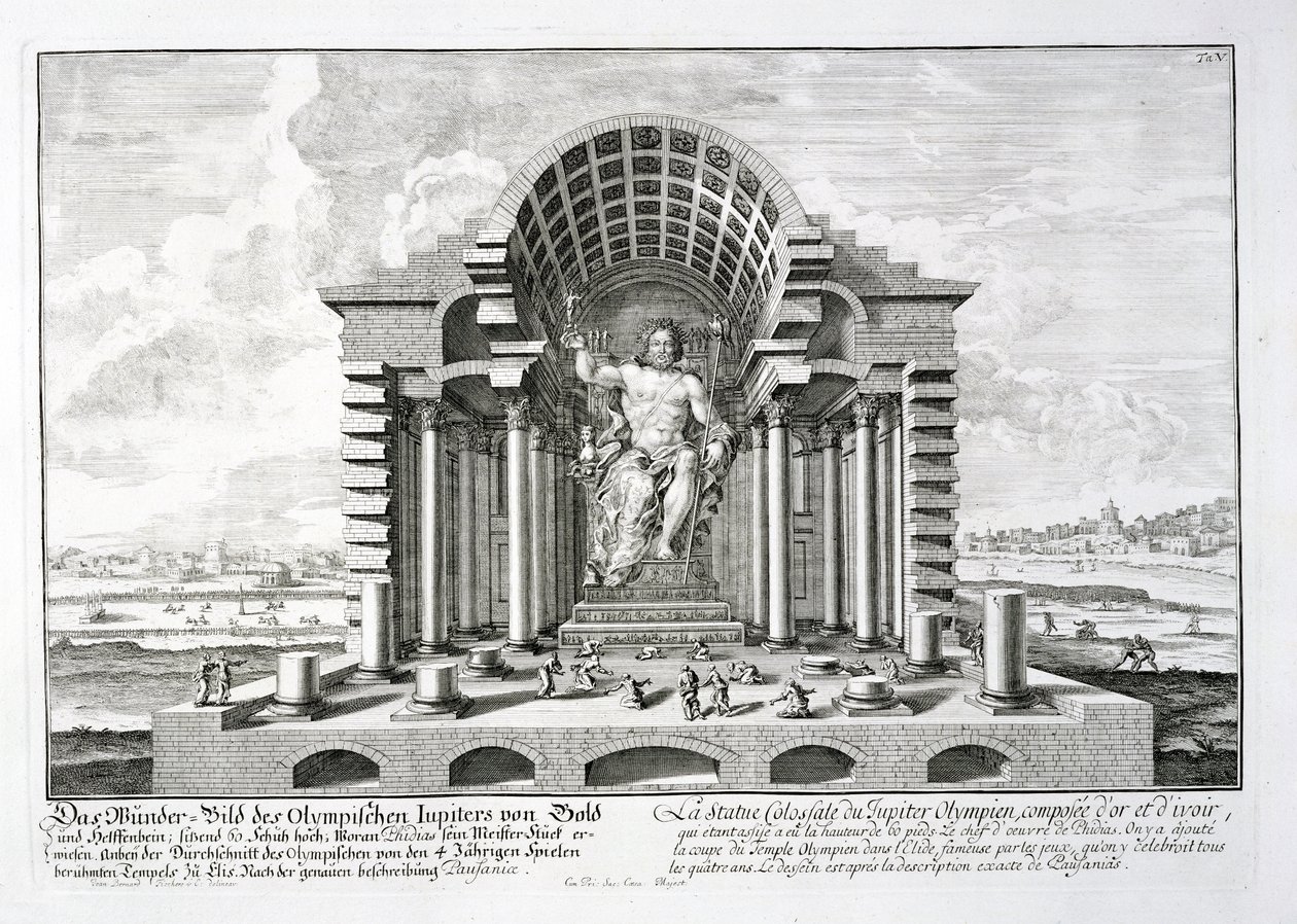 Statuen af ​​den olympiske Zeus af Phidias, plade 5 fra 