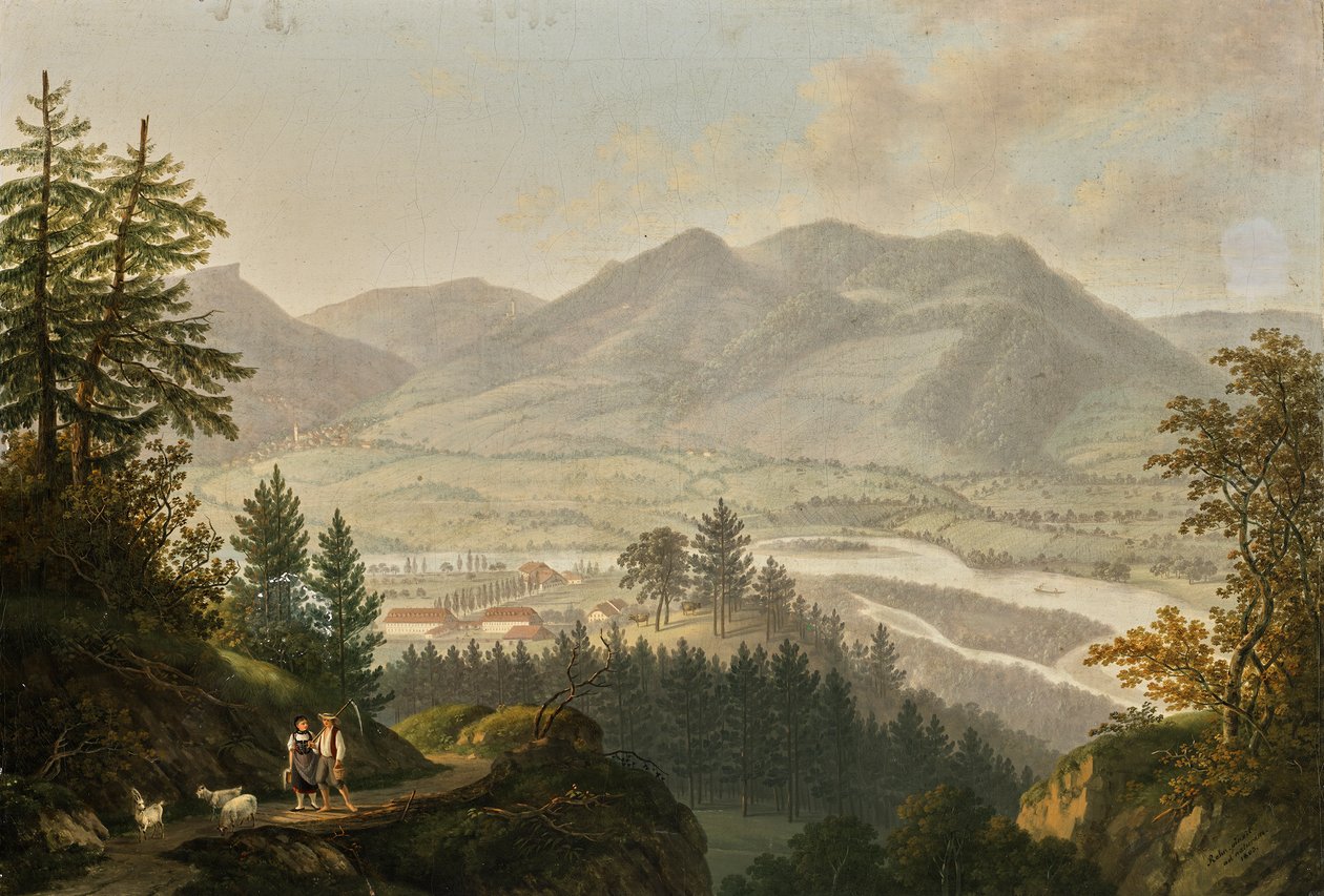 Omgivelserne af Habsburg-ruinerne af Johann Caspar Rahn