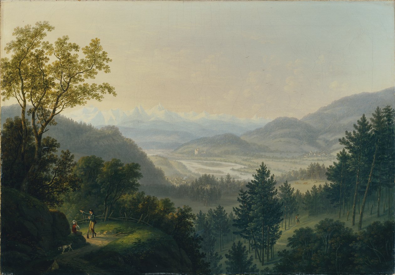 Omgivelserne af Habsburg-ruinerne af Johann Caspar Rahn