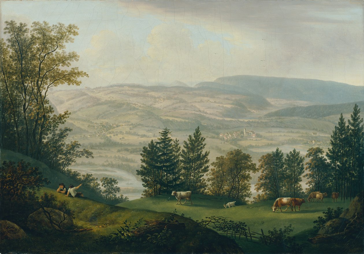 Omgivelserne af Habsburg-ruinerne af Johann Caspar Rahn