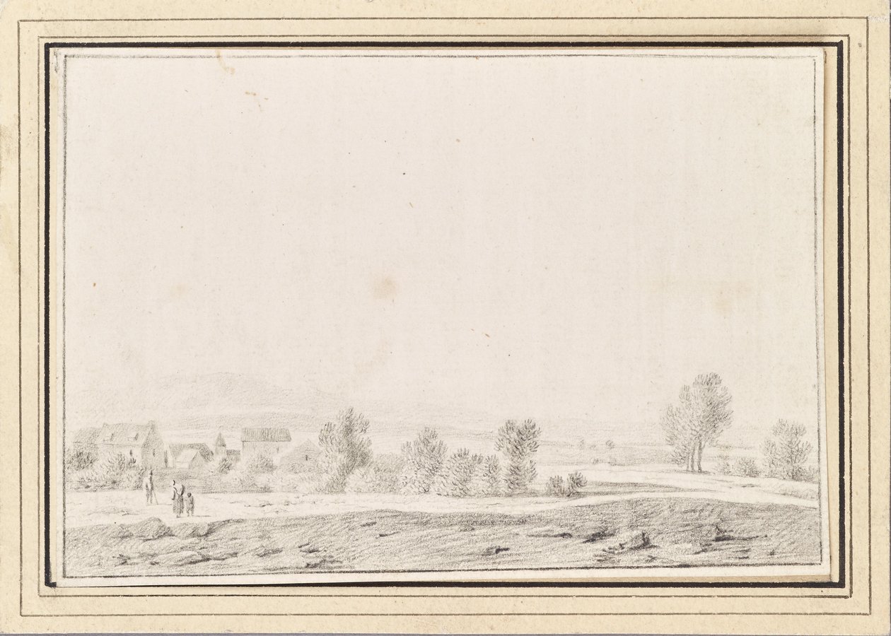 Landskab med landsby af Johann Christian Brand