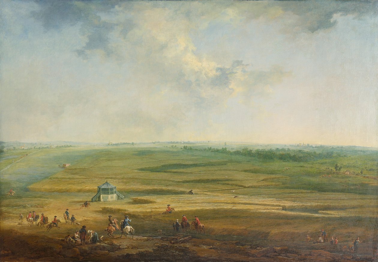 Laxenburg fra Hayd Lusthaus mod Maria Lanzendorf af Johann Christian Brand