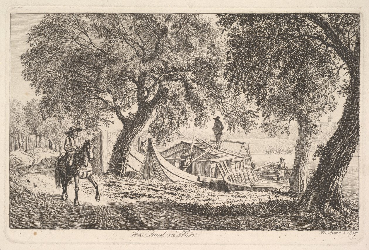 På kanalen i Wien, 1819. af Johann Christian Erhard