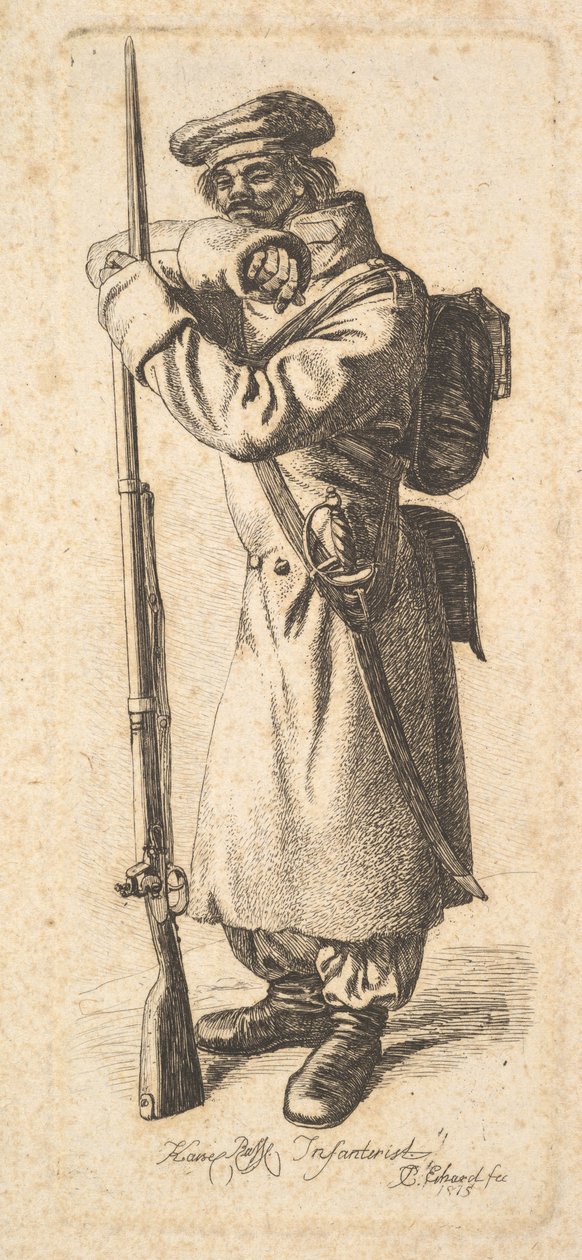 The Russian Infantryman, 1815. dani af Johann Christian Erhard