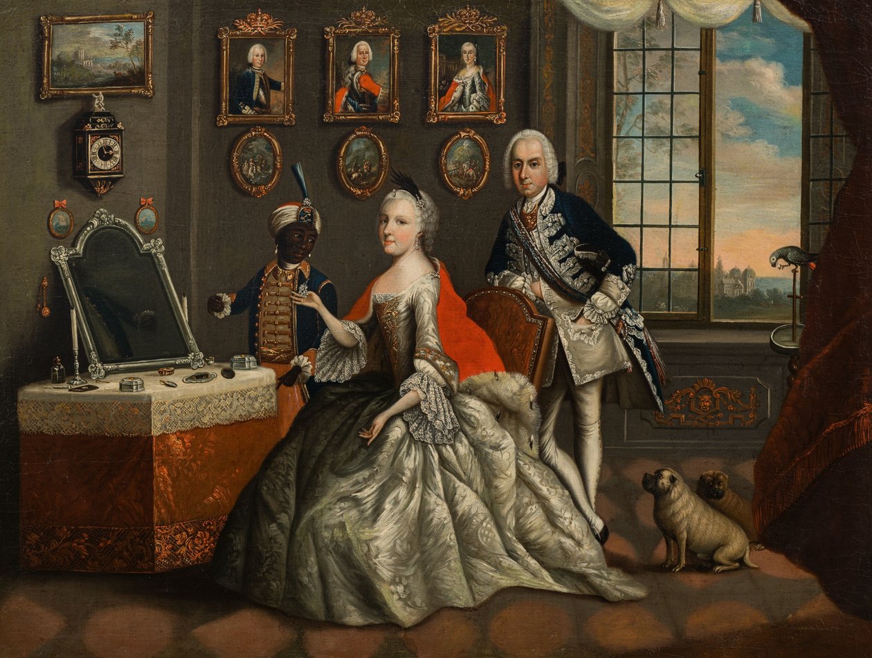 Johann Christian Fiedler - Georg Wilhelm af Hessen-Darmstadt og hans søster Caroline Louise af Johann Christian Fiedler