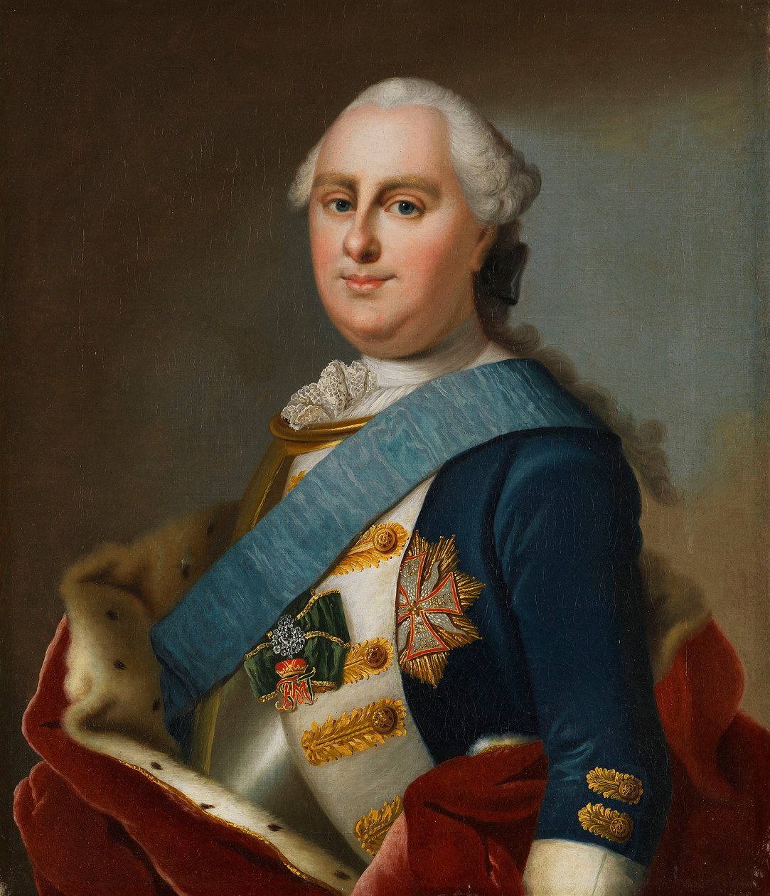 Portræt af prins George William af Hessen-Darmstadt 1722-1782, ca 1760. af Johann Christian Fiedler