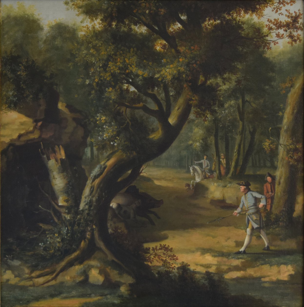 Vildsvinejagt af Johann Christian Klengel