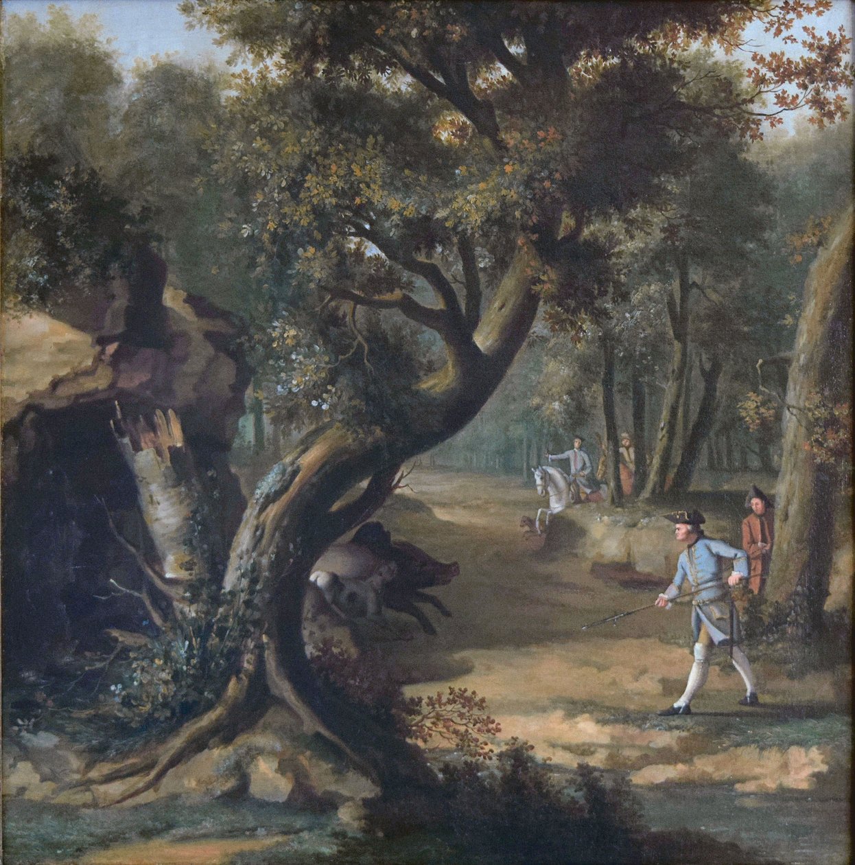 Vildsvinejagt af Johann Christian Klengel