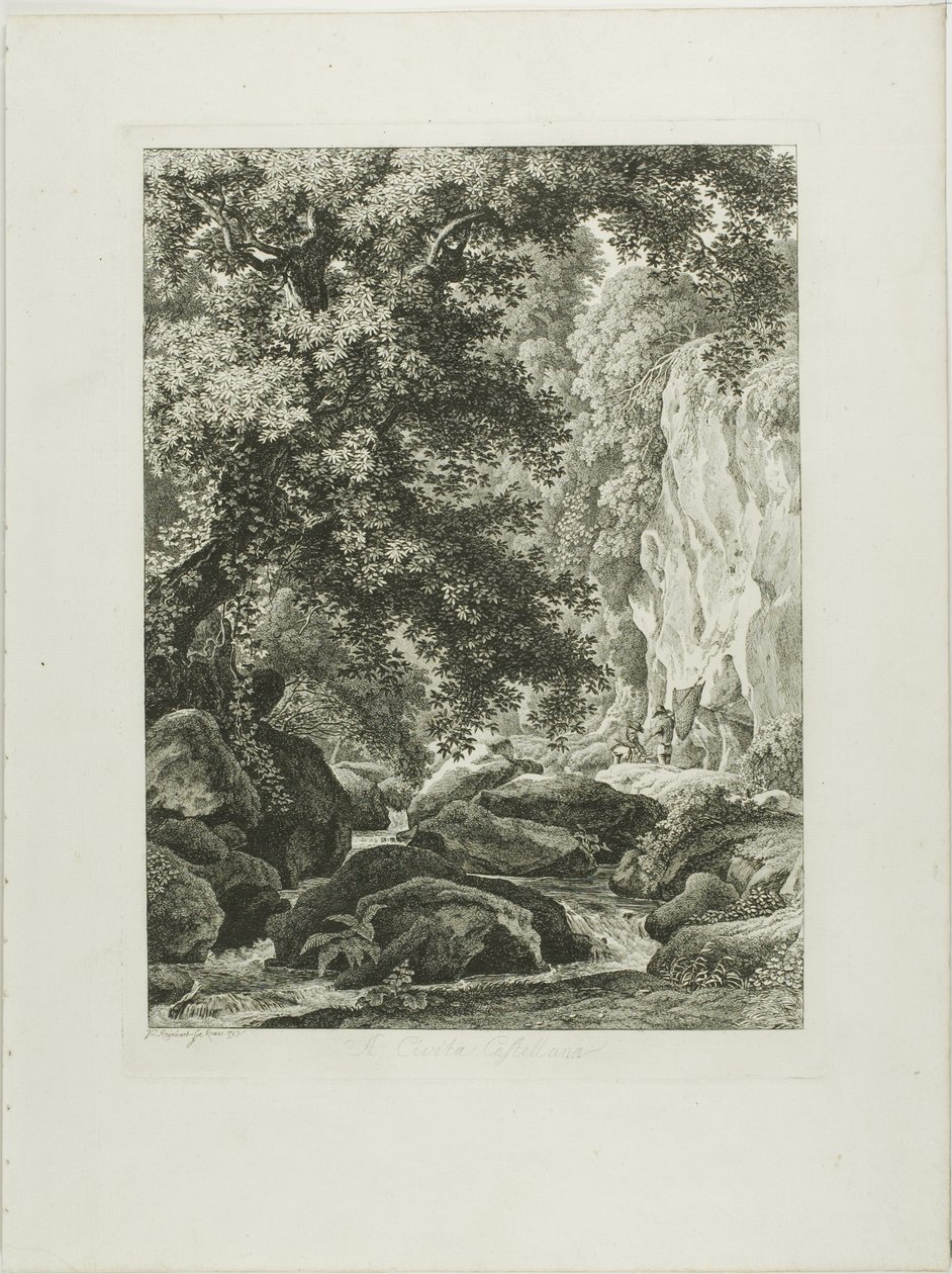 En Civita Castellana, fra maleriske ætsede prospekter fra Italien af Johann Christian Reinhart