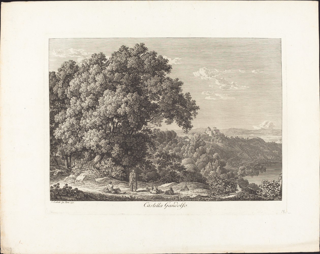 Castella Gandolfo af Johann Christian Reinhart