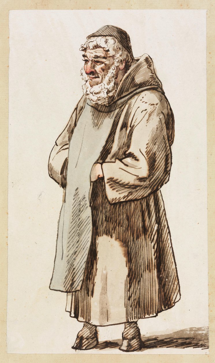 Eremitten på Monte Epomeo på øen Ischia af Johann Christian Reinhart