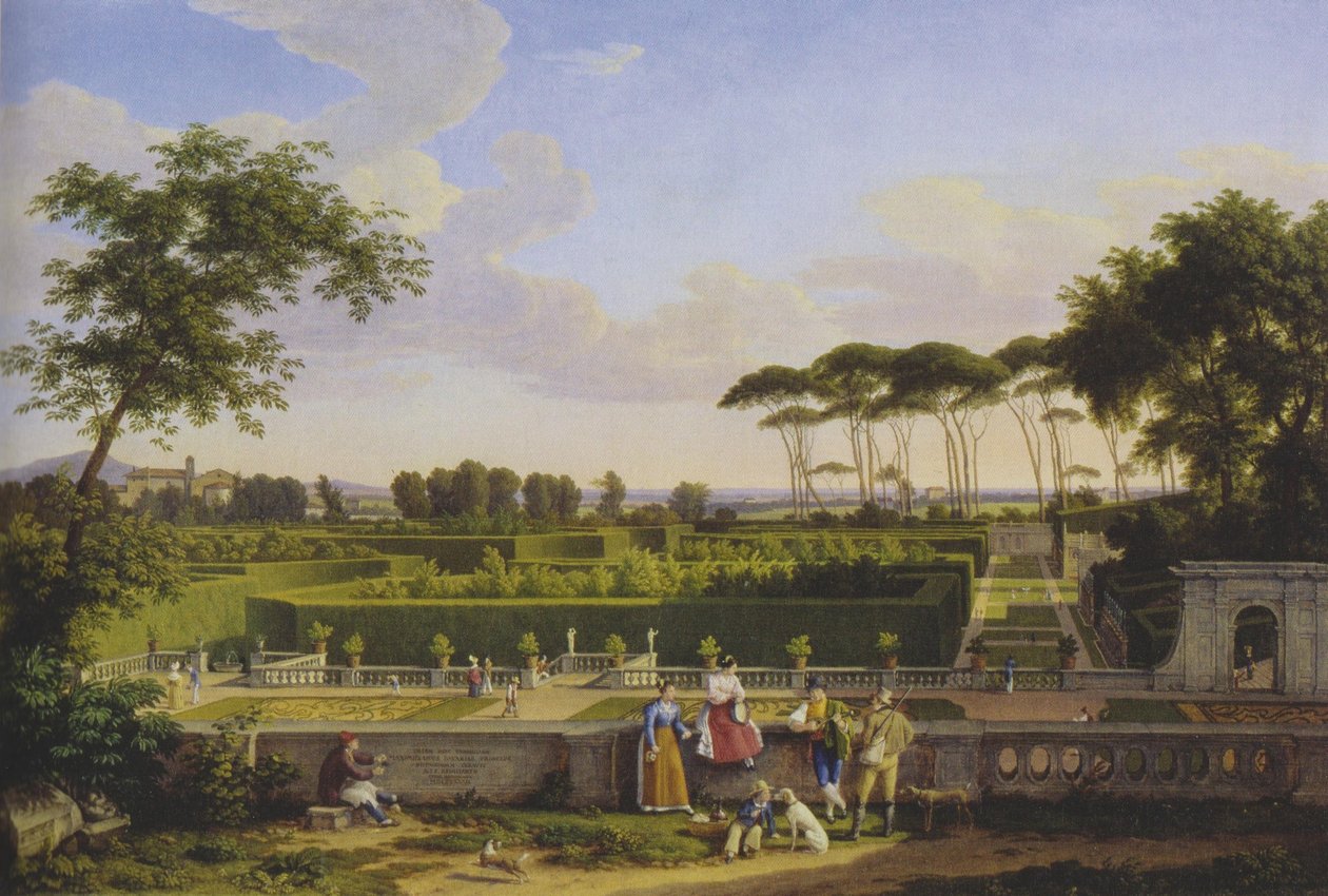 Tysk: I parken ved Villa Doria Pamphilj af Johann Christian Reinhart