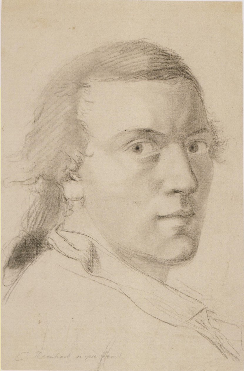 J C Reinhart Selvportræt 1786 af Johann Christian Reinhart
