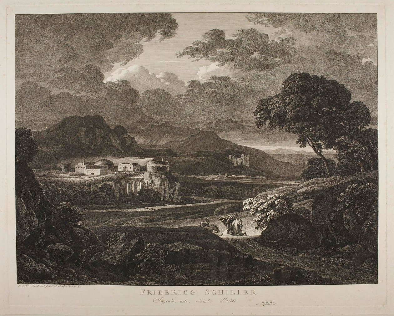 Landskab i stormvejr af Johann Christian Reinhart