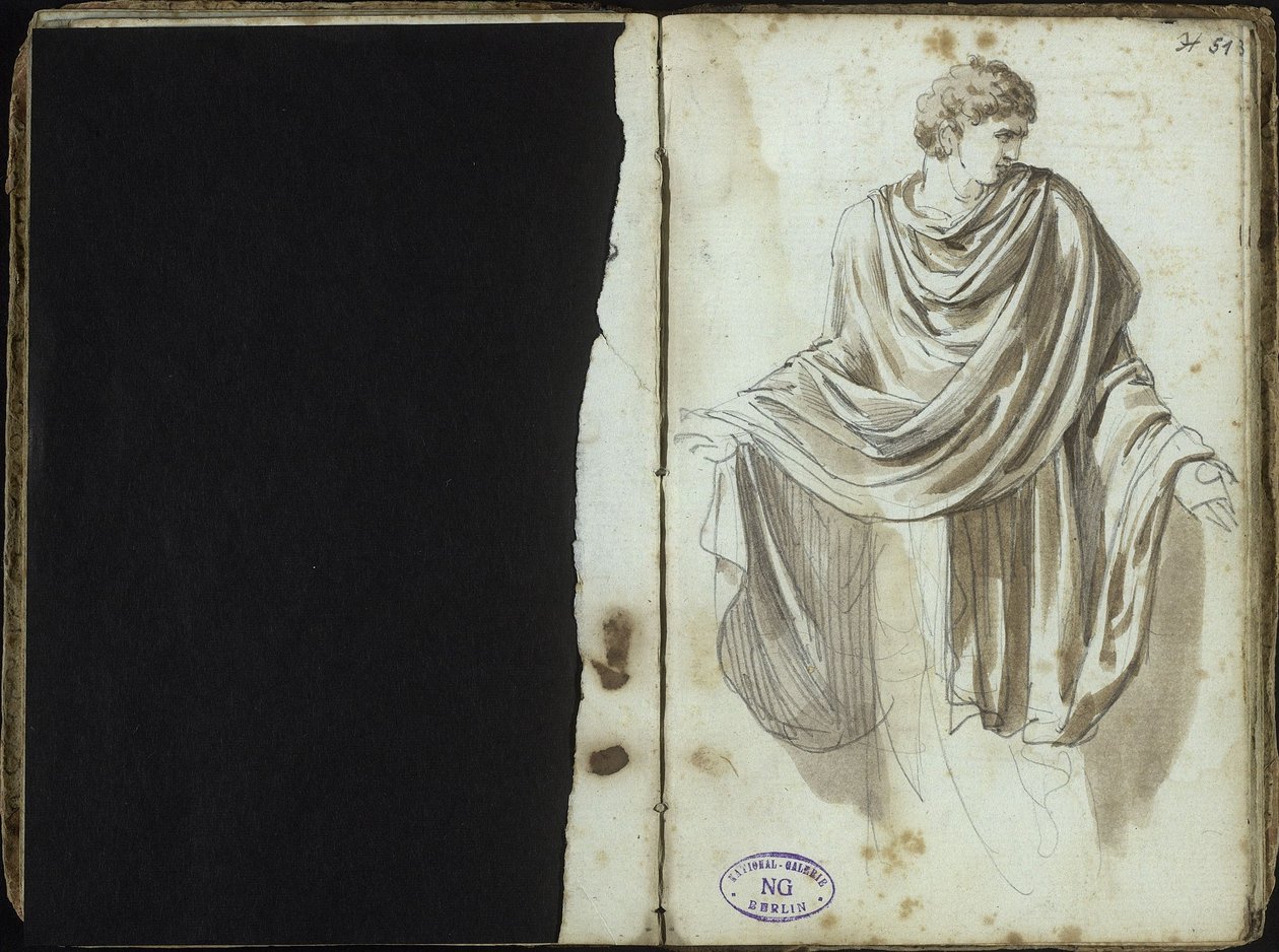 Mand i antik dragt af Johann Christian Reinhart