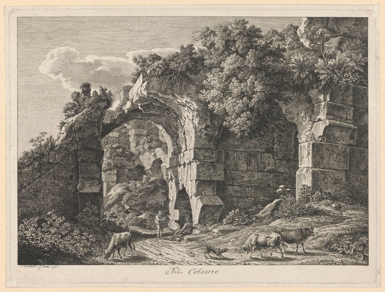 Landskab - I Colosseum af Johann Christian Reinhart