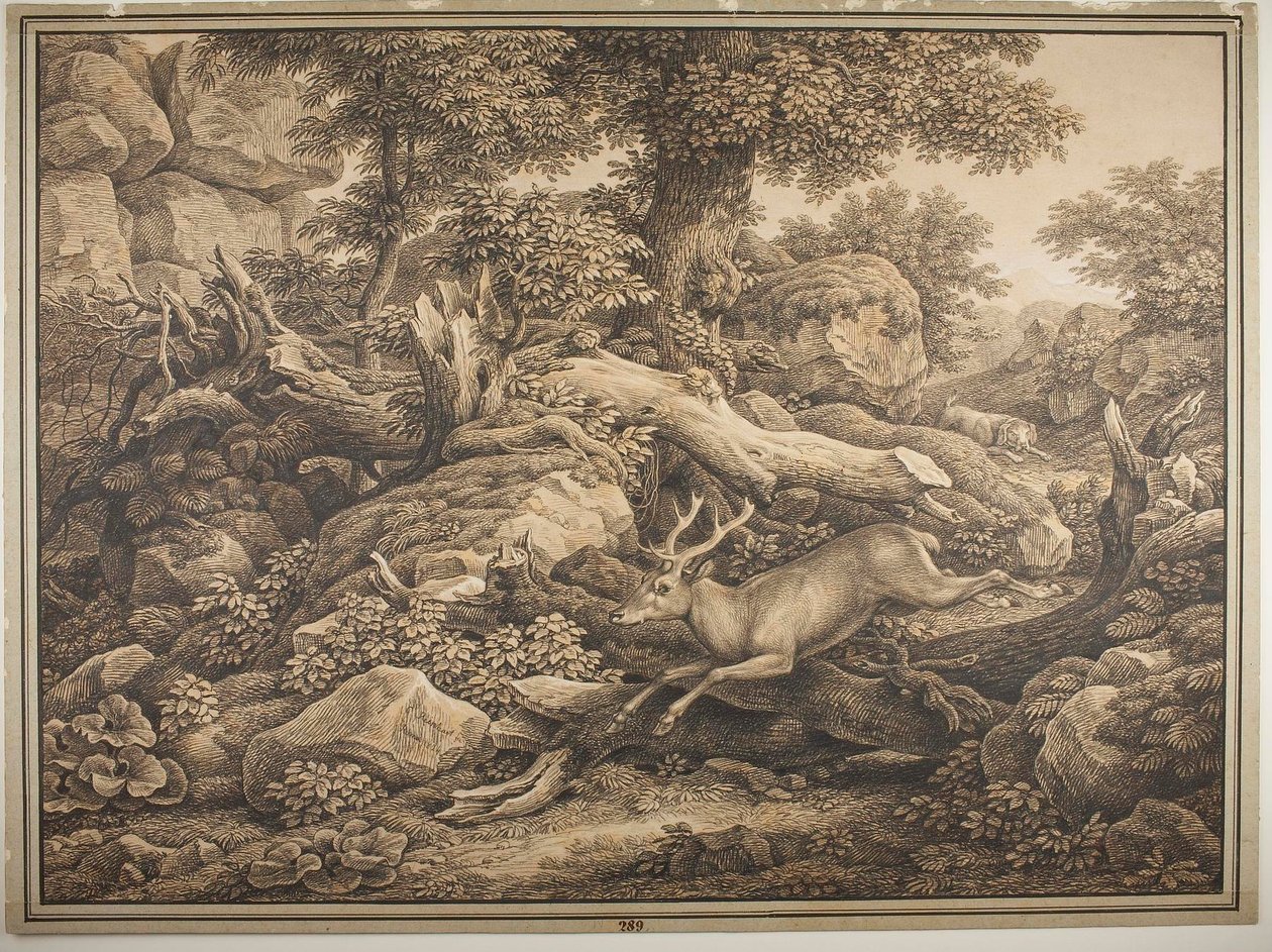 Scene fra Chigiernes park i Ariccia af Johann Christian Reinhart