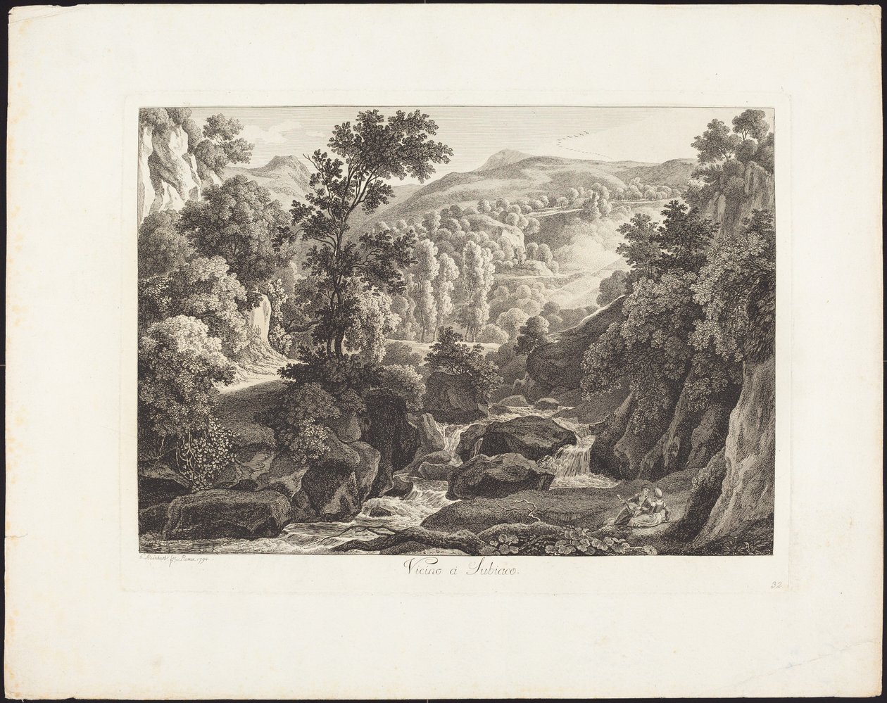 I nærheden af Subiaco af Johann Christian Reinhart