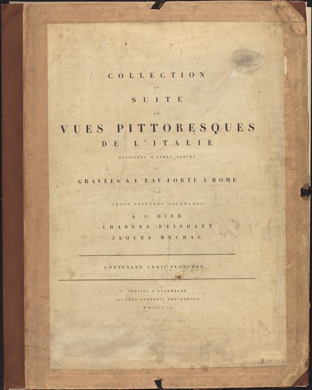 Samling eller suite med malerisk udsigt over Italien af Johann Christian Reinhart, Albert Christoph Dies and Jacob Wilhelm Mechau