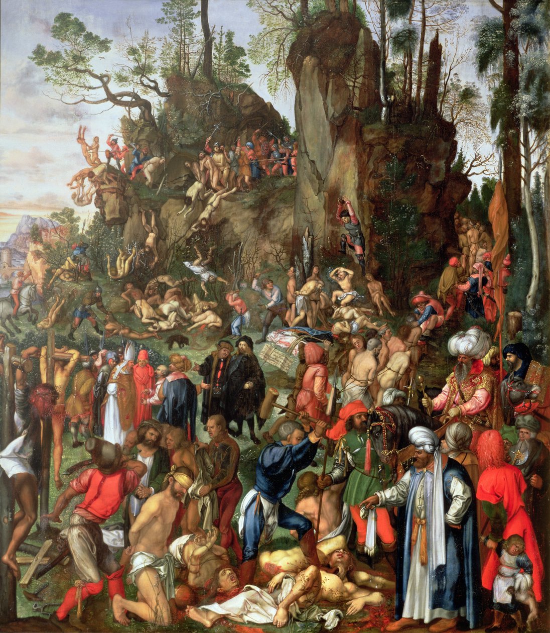 Martyrium of the Ti Thousand, kopi af et maleri af Albrecht Durer af Johann Christian Ruprecht