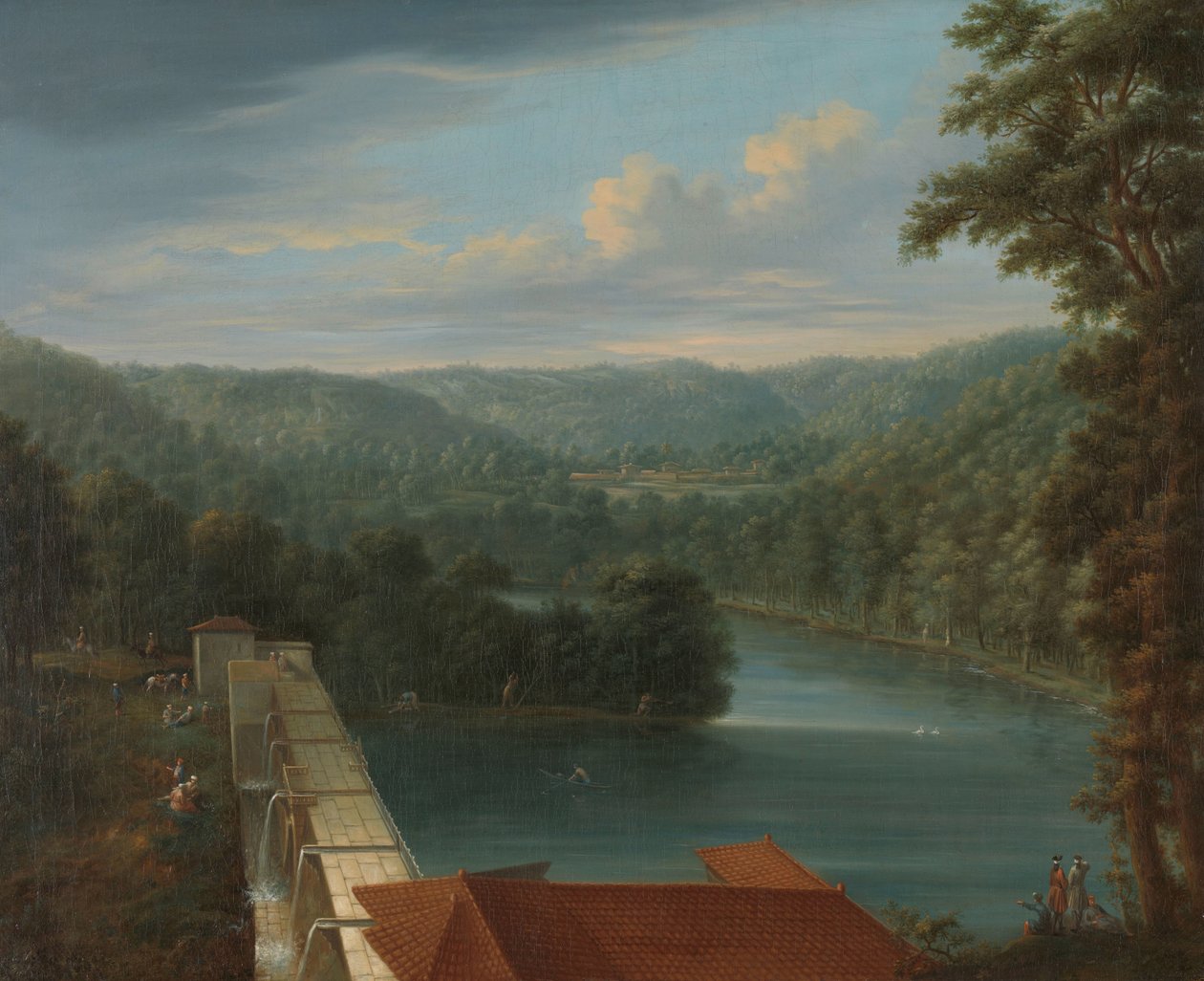 Vandreservoirerne, de såkaldte Bends, i Beogradskoven Vandreservoirerne, kendt som Bends, i skoven Belgrado nær Istanbul. af Johann Christian Vollerdt