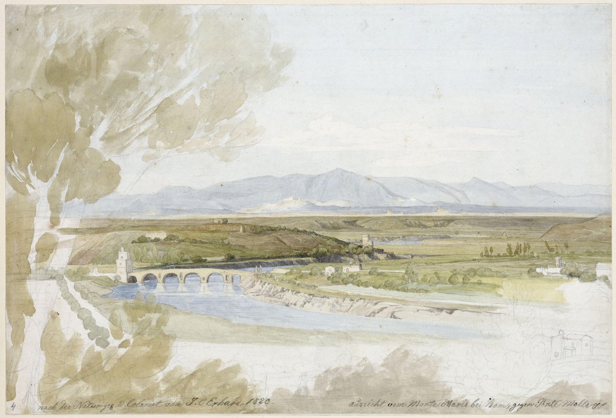 Udsigt fra Monte Mario af Johann Christoph Erhard