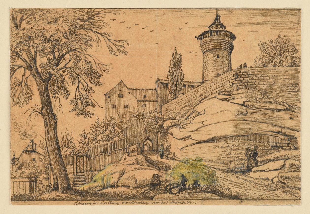 Indgangen til slottet i Nürnberg fra bysiden af Johann Christoph Erhard