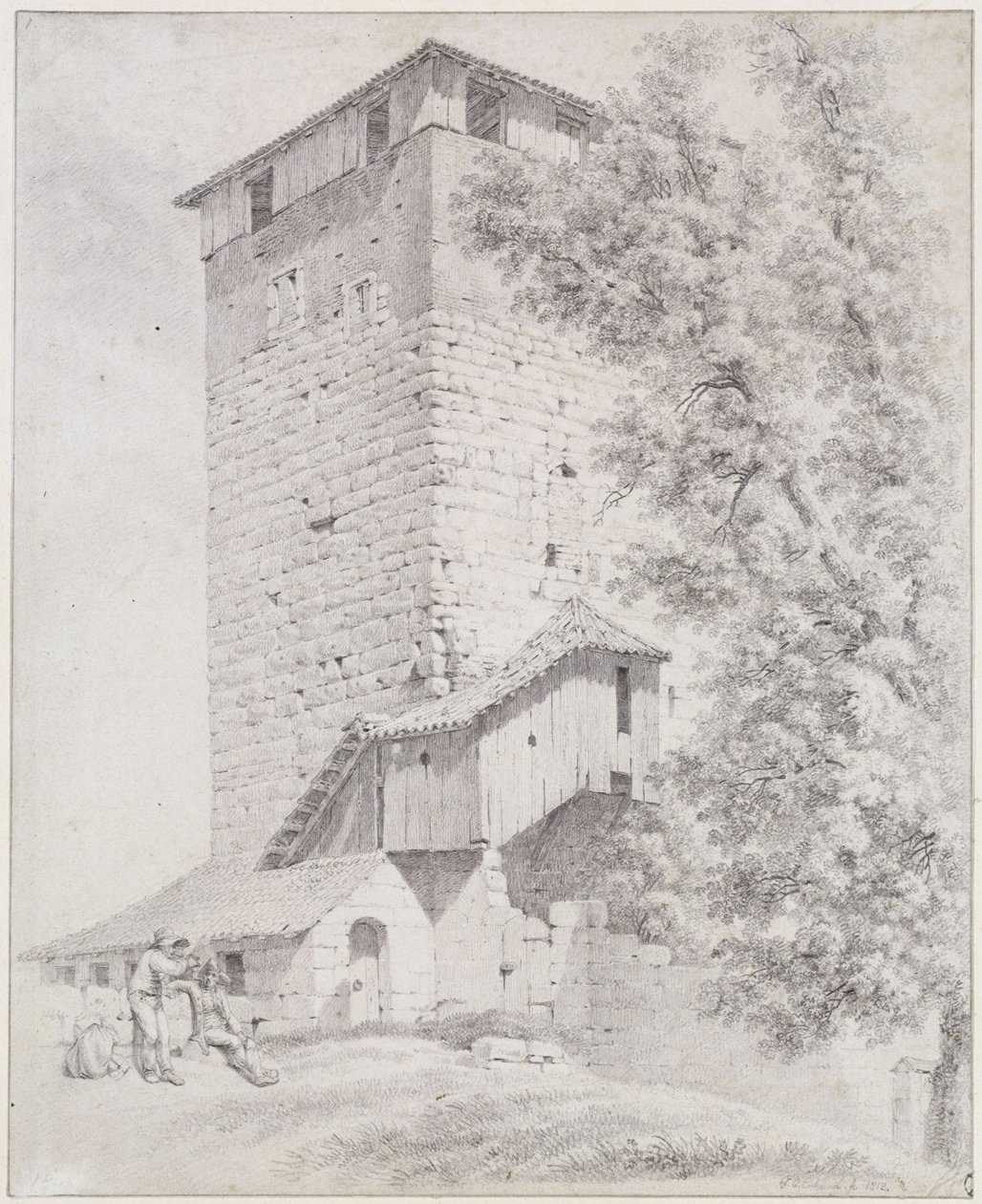 Det femkantede tårn i Nürnberg af Johann Christoph Erhard