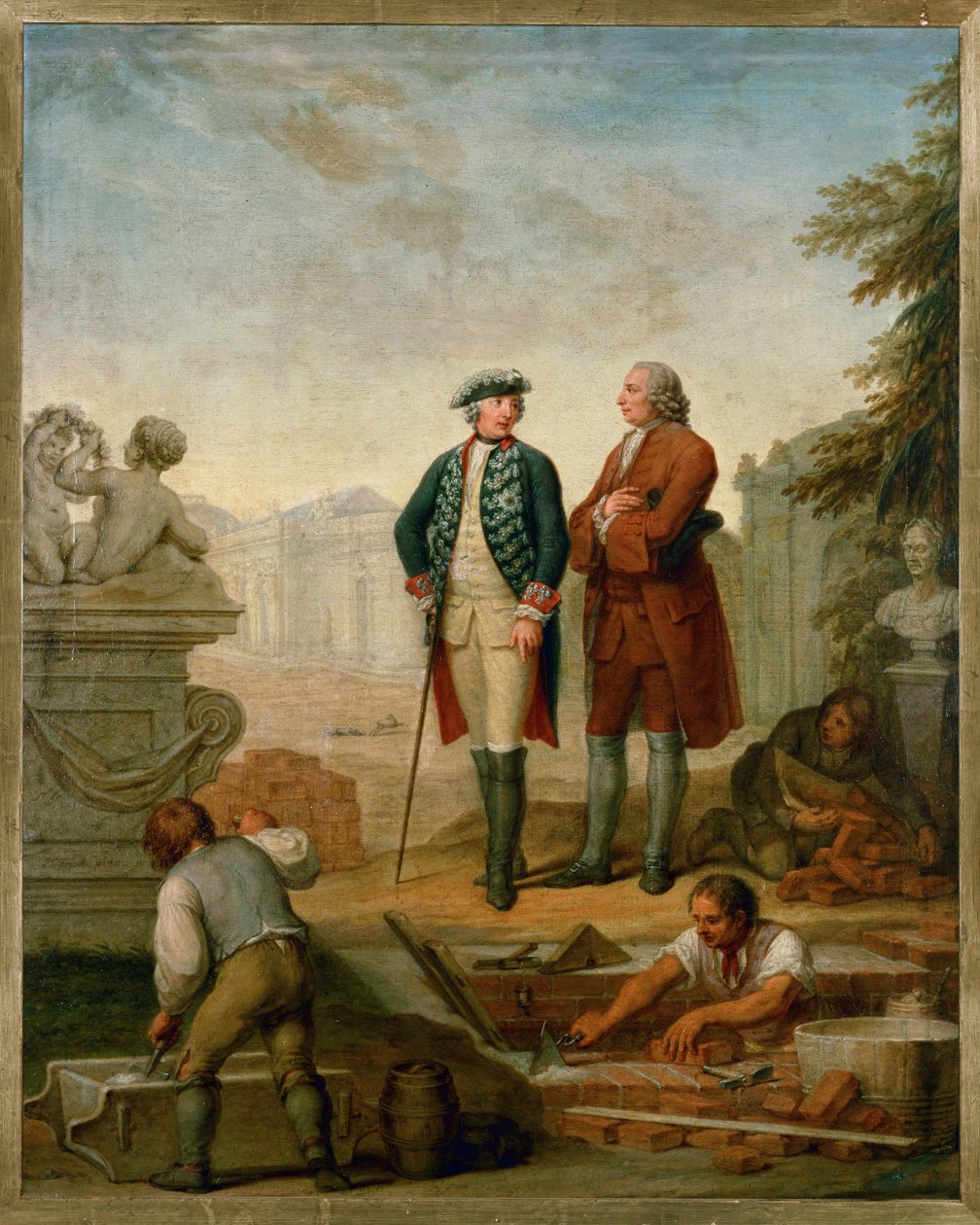 Friedrich II, konge af Preussen, og markis d