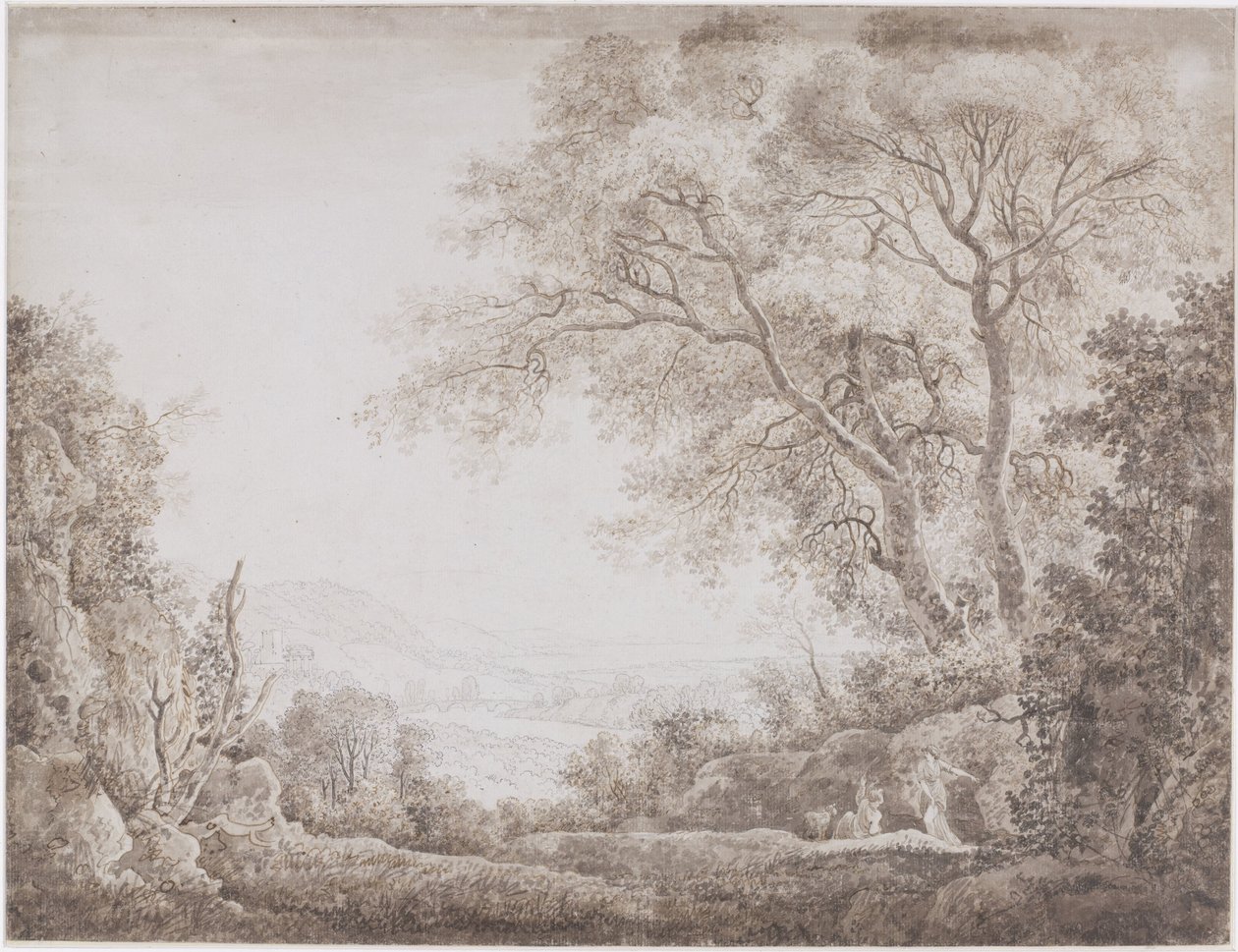 italiensk landskab af Johann Conrad Steiner (possibly)