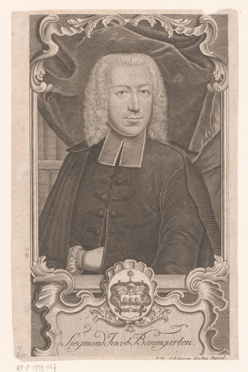 Portræt af Sigmund Jacob Baumgarten af Johann David Schleuen (I)