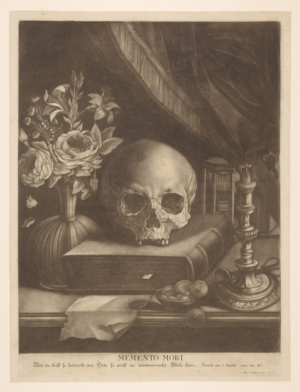 Memento mori af Johann Elias Ridinger